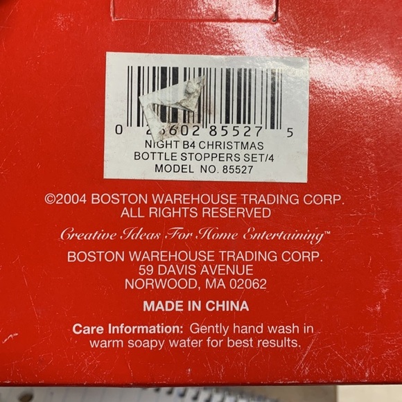 Boston Warehouse Christmas decorative cork bottle stoppers 2004 Santa READ - Picture 3 of 7